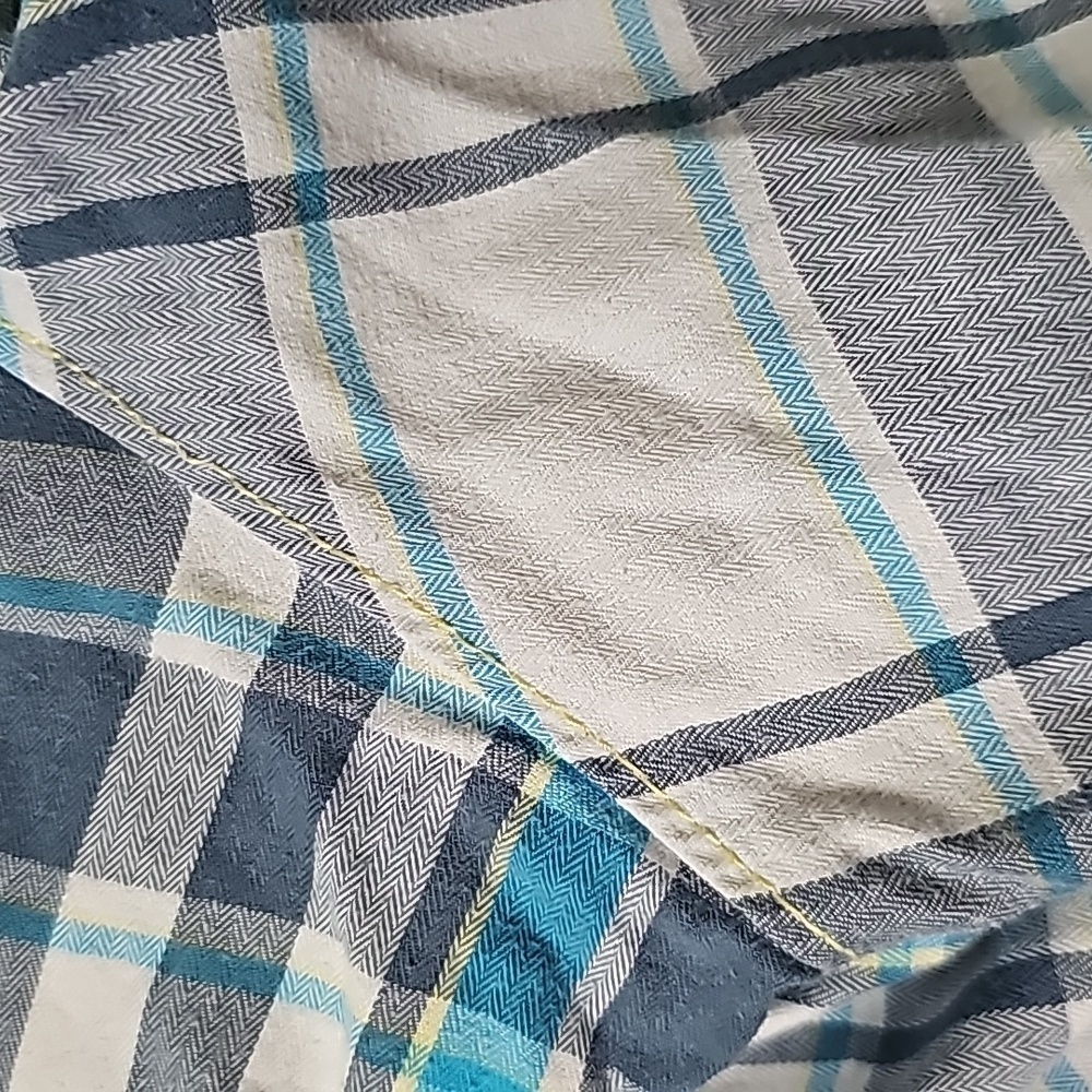 Columbia cotton plaid blue long-sleeve button-down camping outdoors shirt Sz XXL - Picture 9 of 9